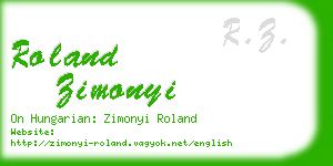 roland zimonyi business card